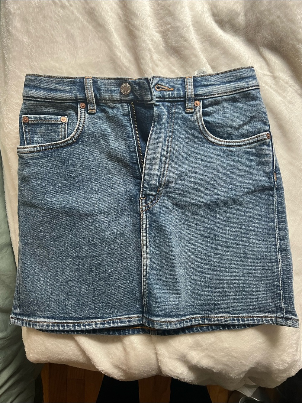 & Other Stories Light Blue Denim Mini Skirt